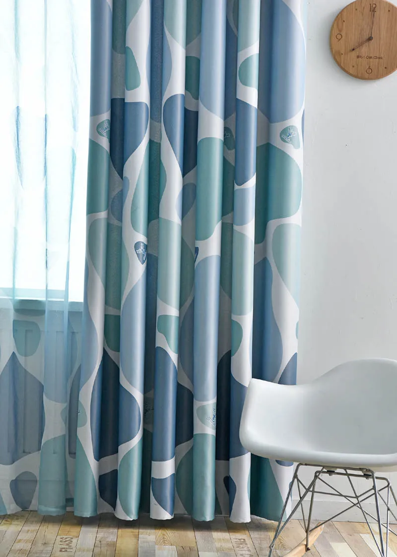 Color 2 Curtain Tiyana геометрические круглые затемненные шторы для гостиной, спальни, современные оконные шторы, тени Cortina P419Y - Цвет: Color 2 Curtain