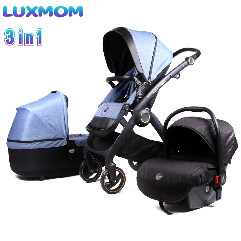 Детская коляска Luxmom 3 в 1 2 складные большие колеса легкая путешествии