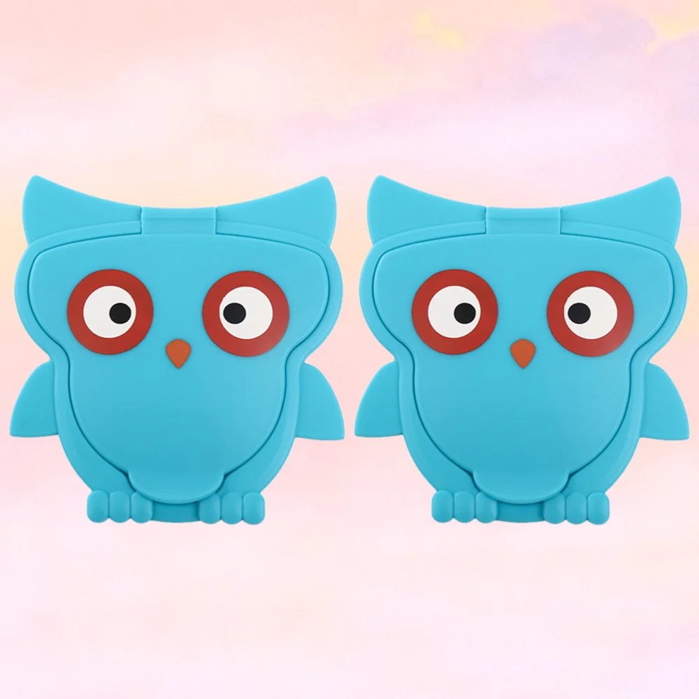 

2Pcs Wet Wipe Lid Anti-Dirt Cartoon Lid Wipes Dust Cover Wet Tissues Lid Sky-Blue