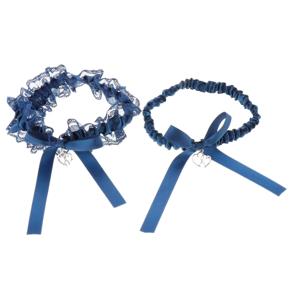 Комплект из 2 элегантных свадебных подвесок с бантом и сердцем для невесты