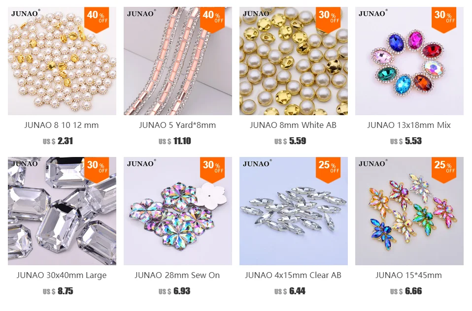 JUNAO ss12 ss16 ss18 ss25 прозрачные кристаллы для шитья стеклянные стразы с плоской задней стороной золотые стразы шьют хрустальные стразы шьют на камни для рукоделия