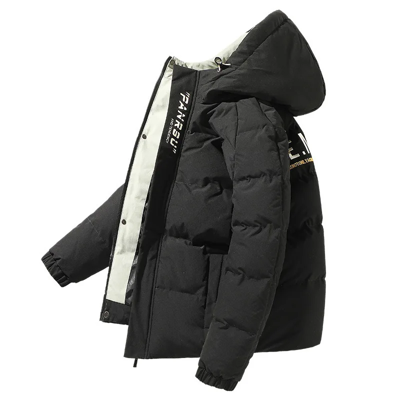 

Winter New Arrival Korean Trend Thicker Wild Simple Solid Color Casual Loose Plus Size Men Short Down Jacket Free Shipping