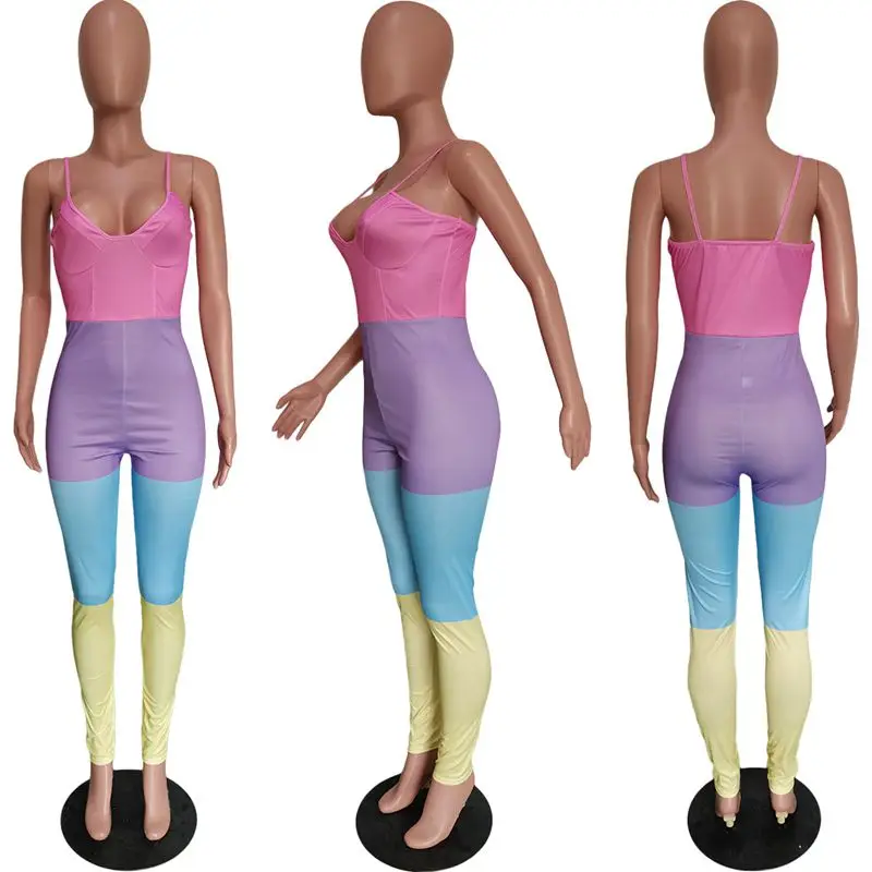 

ZOOEFFBB Aesthetic Bodycon Jumpsuit for 2021 Fashion Women Overalls One Piece Club Outfits Lounge Wear Romper Summer Clothes