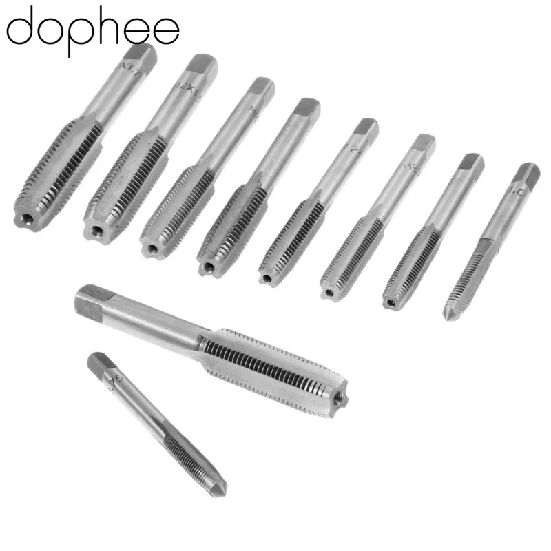 dophee 10Pcs Hand Tap Thread Wire Tapping M6*1.0/0.75 M7*1.0 M8*1.0/1.25 M10*1.25/1.5 M12*1.25/1.5/1.75 Tools torneira | Инструменты