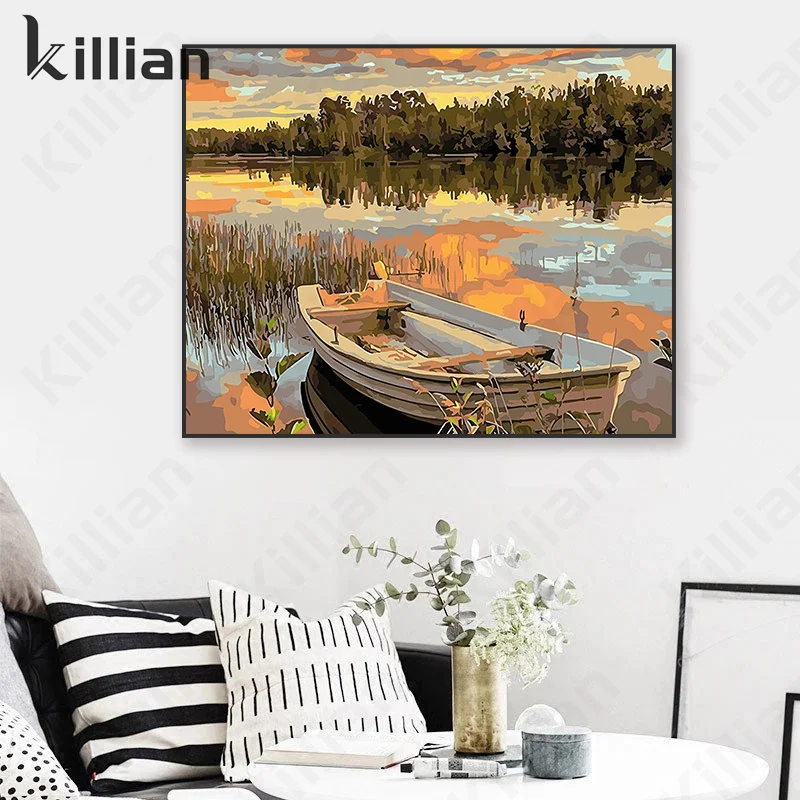 

Decorative Prints Wall Painting Landscape Painting Picture Print Poster Sunset Sail Country Modern Paintings Bedroom Wall Decor