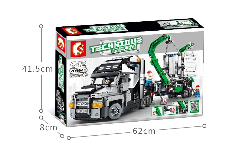 703940 Technic The Mack набор "большой грузовик" Mack Anthem Moc 1202 шт строительные блоки кирпичи игрушки 42078 подарок на Рождество