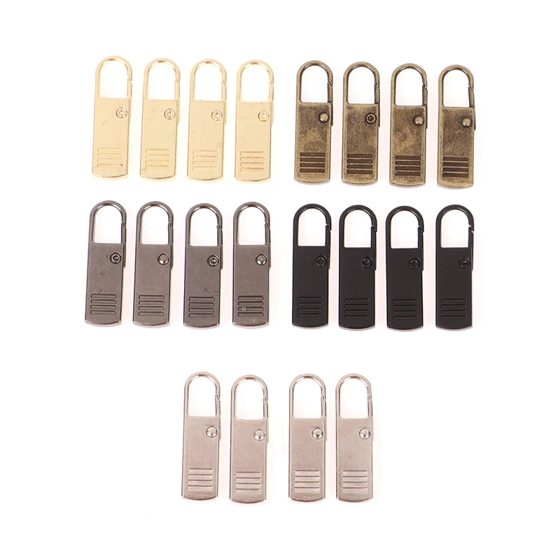 

4PCS Removable Zipper Pull Head For Clothing Zip Fixer Travel Backpack Zipper Head
