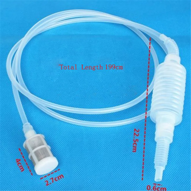 

199CM Semi-automatic Home Brew Syphon Pack For Wine Making Hand Knead Siphon Filter Food Grade tube Transparent EJ878038