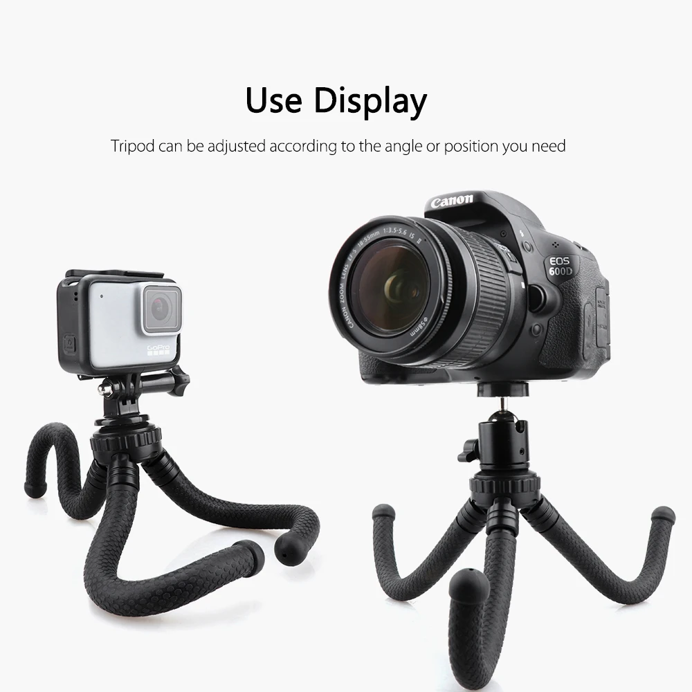 Vamson для GoPro hero 8 7 6 5 Осьминог Гибкий портативный штатив кронштейн монопод селфи
