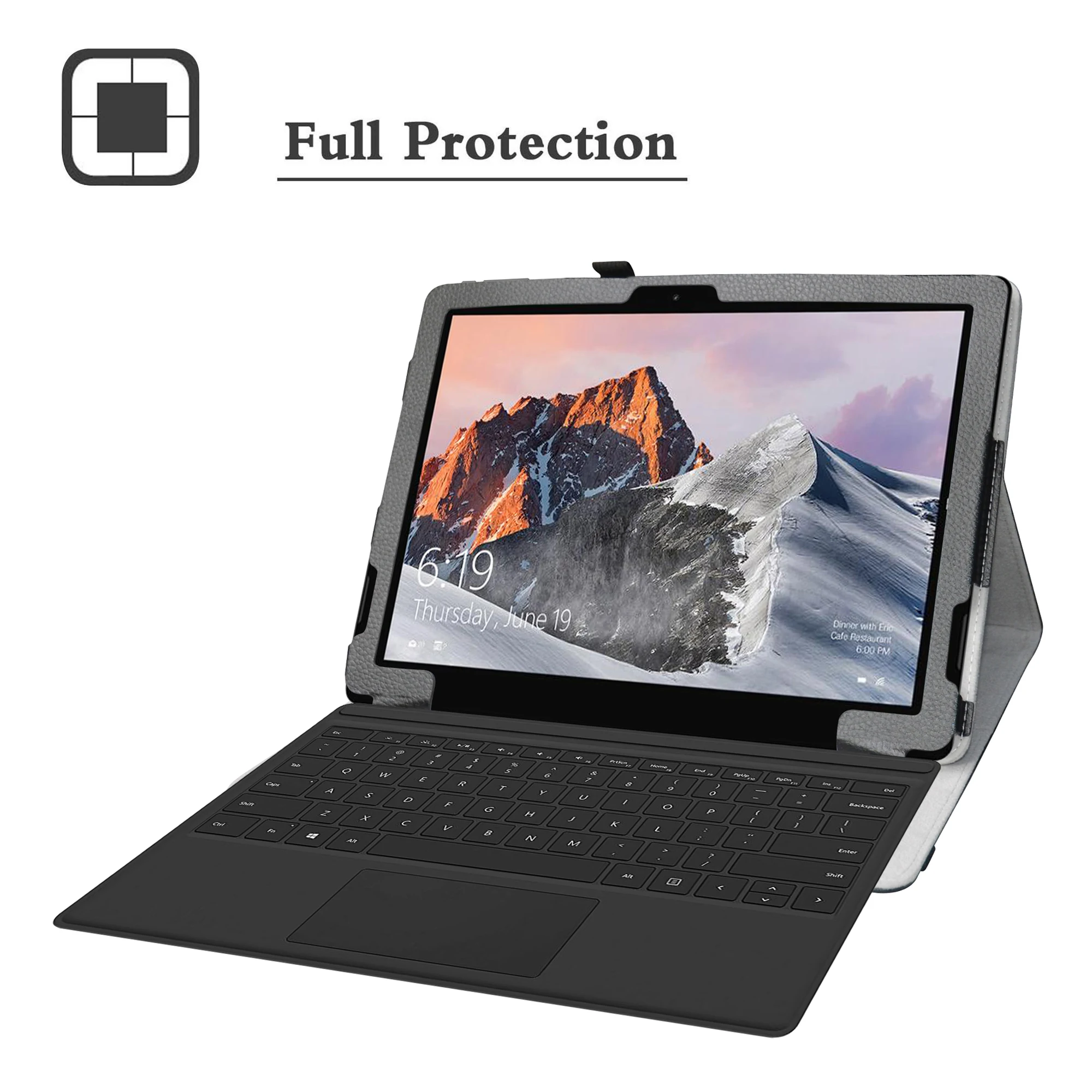 Case For TECLAST X6 Pro 12.6 Inch 2 in 1 Laptop Tablet PC Folding Stand PU Leather cover with Elastic closure | Компьютеры и офис