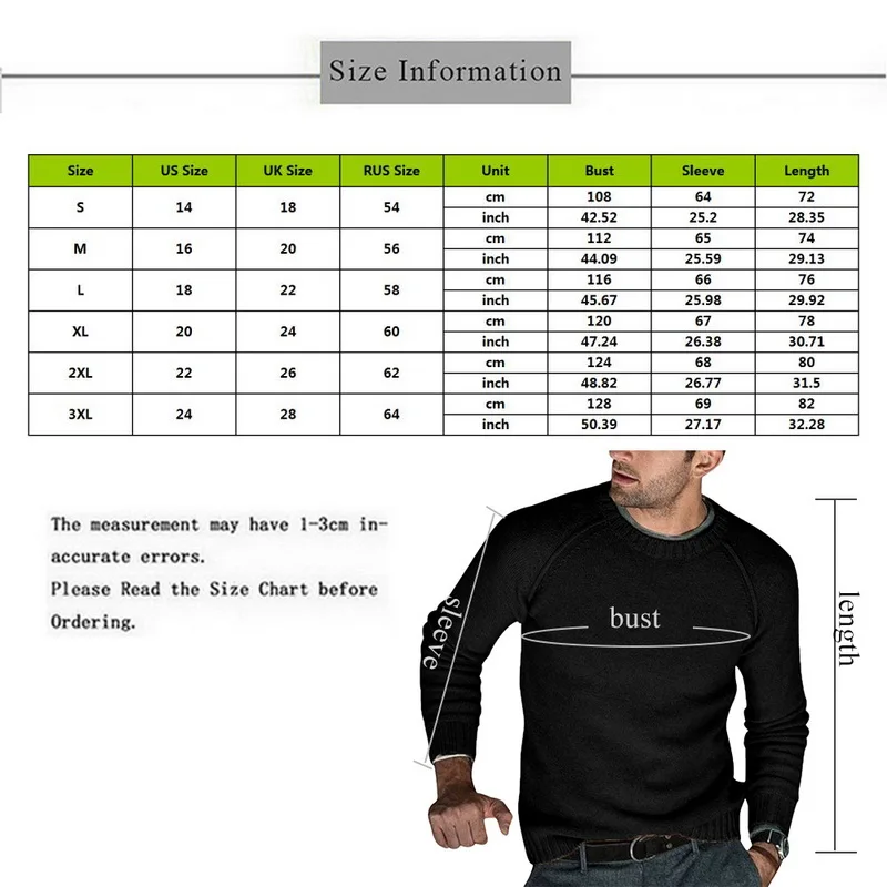 

New Fashion Wool Sweater Men Autumn Winter Fashion Knitted Pullover Male Solid Slim Fit Round Neck Sweater Tops