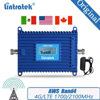 lintratek 4g signal booster 17002100 repeater lte amplifier aws band 4 cdma gsm850 pcs 1900mhz 700mhz mobile signal booster