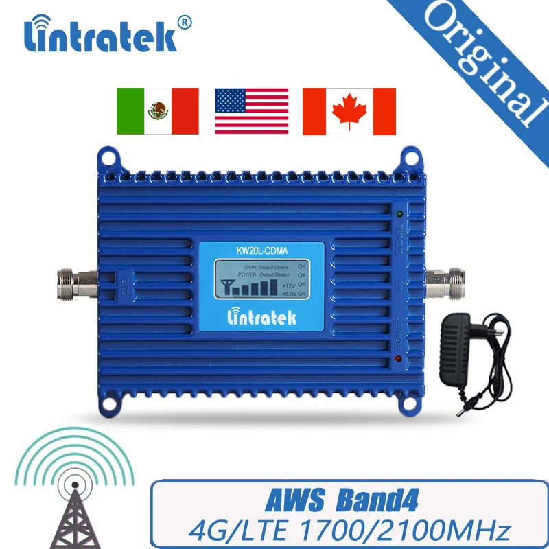 Lintratek 4G усилитель сигнала 1700/2100 ретранслятор LTE AWS группа 4 CDMA GSM850 шт 1900 МГц 700