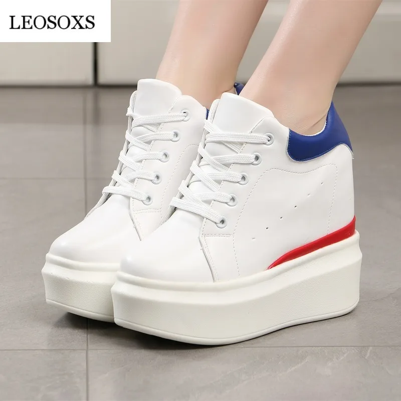 

LEOSOXS Women Casual Sneakers Platform Shoes White Sneakers High Heels Female Increased Comfort Sneakers Woman Vulcanized Shoes