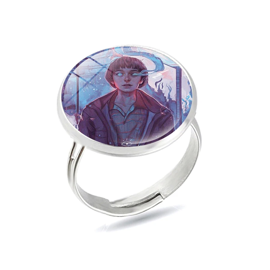 Dropshipping Stranger Things Ring Novelty Cool Rings Handmade Art Picture Fashion Jewelry Gift Anillos | Украшения и аксессуары