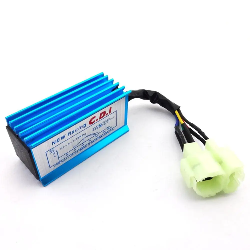 Мотоцикл синий 6 Pin гоночный AC CDI Коробка зажигания 6pin для GY6 50cc 125cc 150cc Мопед Скутер