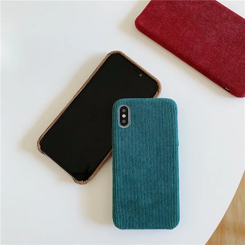 

Corduroy IPhone Cases for Iphone 11 12 Pro Promax X Xs Xmax 7 8 Plus High Quality Phone Case