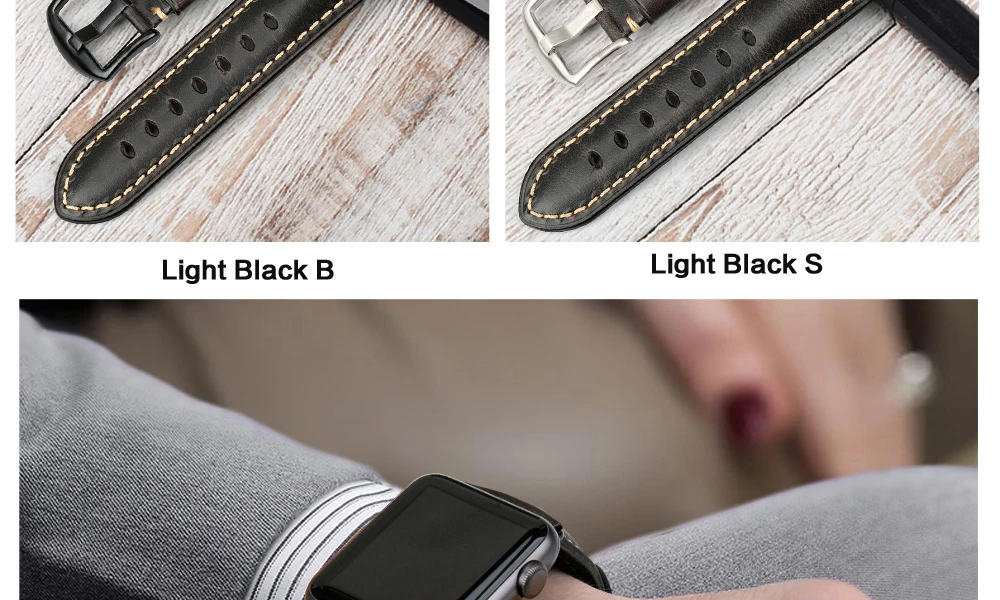 Кожаный браслет MAIKES для Apple Watch 42 мм, 38 мм, 44 мм, 40 мм, серия 4, 3, 2, ремешок для Apple Watch iWatch, ремешок для часов