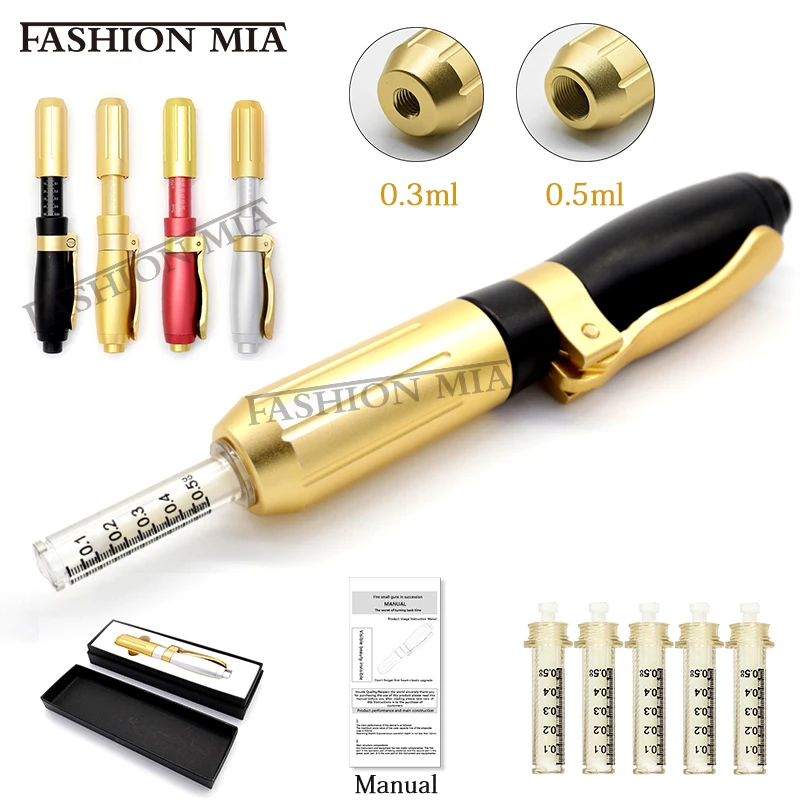 

White 0.3/0.5ML Injection Pen Lip Filler Hyaluronic Pen For Chin Nose Enhancement Derm Filling Serum Mesotherapy Injection Gun