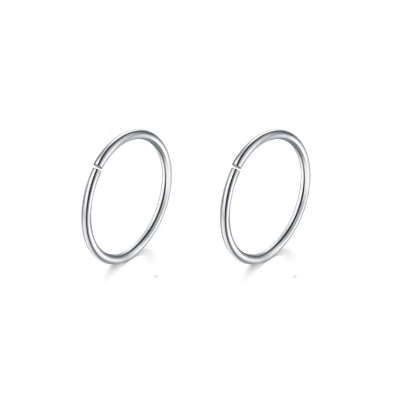 silver 925 пробы серебряные маленькие серьги-кольца для женщин золотые круглые серьги Оригинальные вечерние Ювелирные изделия Подарки Новинка - Окраска металла: silver