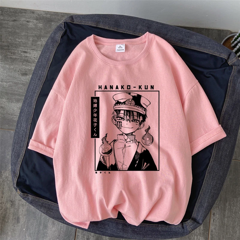 Футболка женская оверсайз с милым рисунком уличная одежда в стиле Ханако Кун