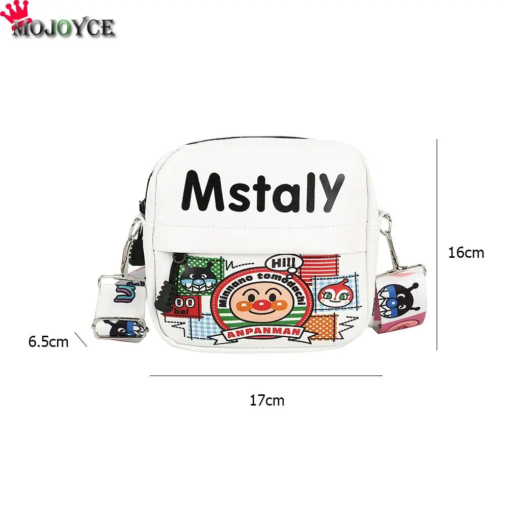

Chic Cartoon Letters Graffiti Crossbody Bag Classic Texture Creative Design Women Girl PU Shoulder Small Money Pouch