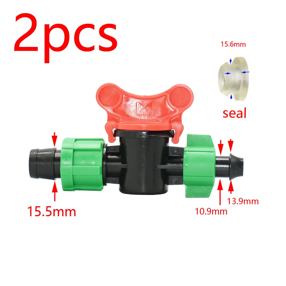 20pcs 16mm 5/8'' Drip Irrigation Tape Connector Tap Elbow Tee End Plug Thread Lock Connector Garden Watering Pipe Hose Joints images - 6