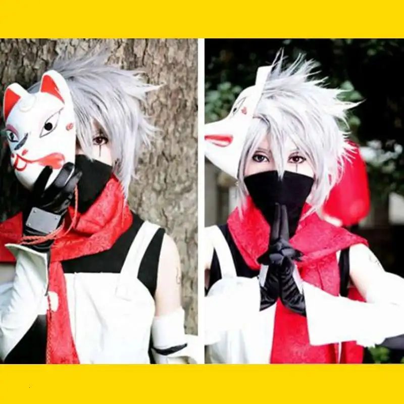 Аниме Наруто Косплей Хатаке Какаши Костюм Одежда Хэллоуин маска индивидуальный