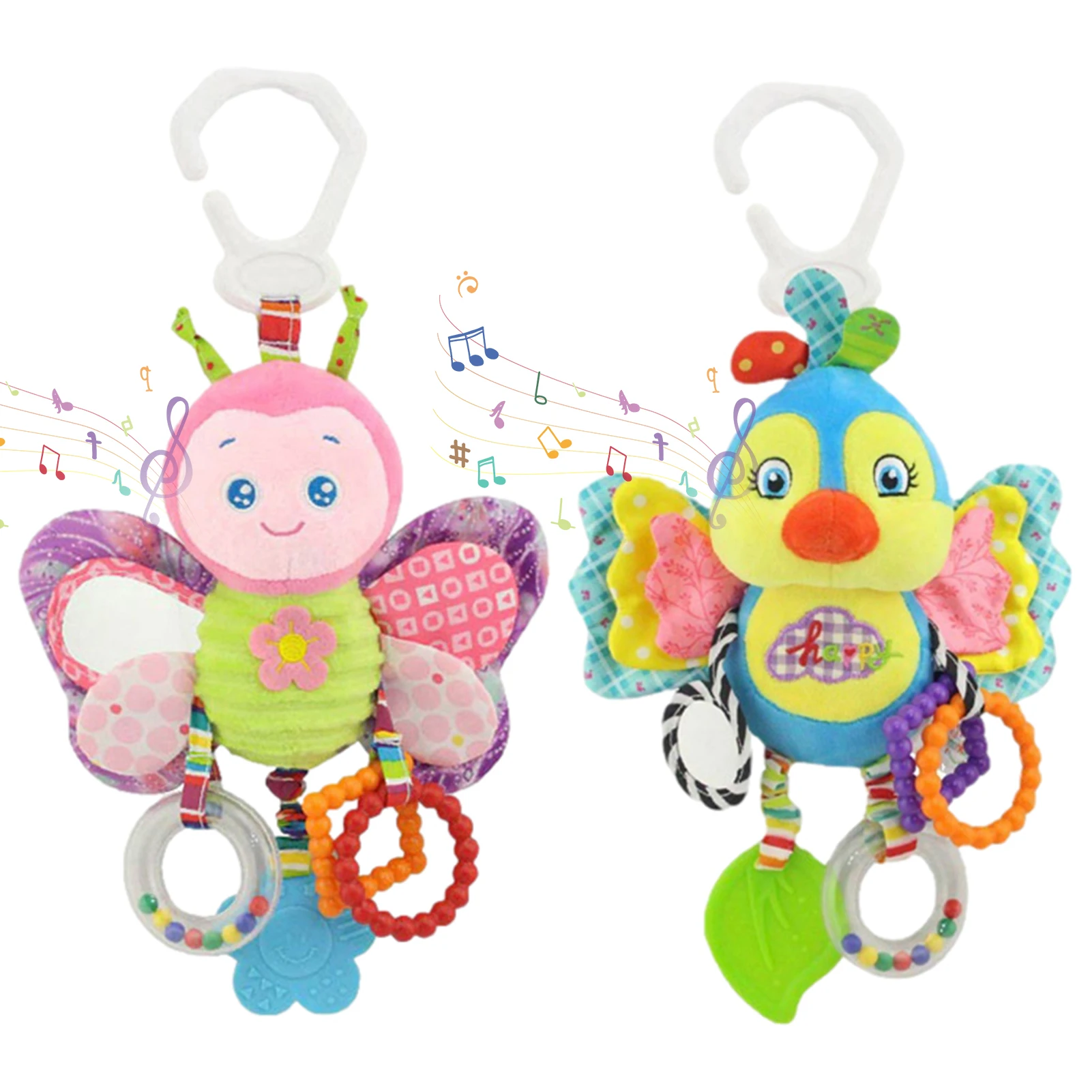 

Newborn Hanging Rattle Toys Animal Stuffed Baby Stroller Toy With Safe Teether Soft And Colorful Crib Sensory Toy Baby Gifts