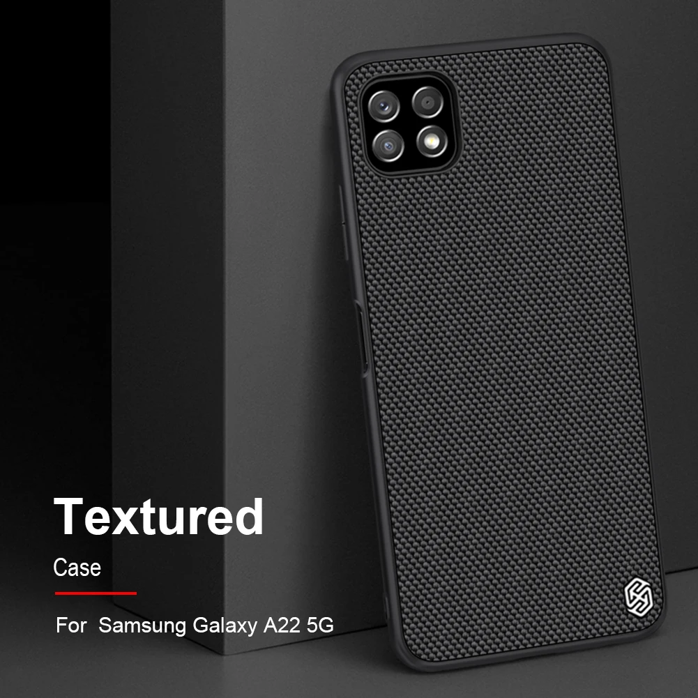 

Для Samsung Galaxy A22 5G чехол NILLKIN Текстурированный Нейлон волокно нескользящий бизнес-чехол для задней панели для Samsung Galaxy A22 5G