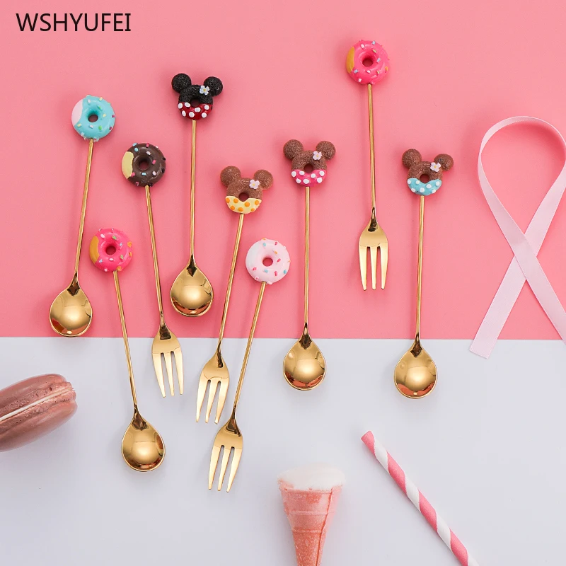 Прямая продажа новинка мультяшная ложка ins из нержавеющей стали необычная