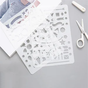 2 шт Вырез Многослойные трафареты сделай сам для скрапбукинга штамповочный трафарет настенная живопись шаблон для рисования Дневник Декор торт распылительная форма
