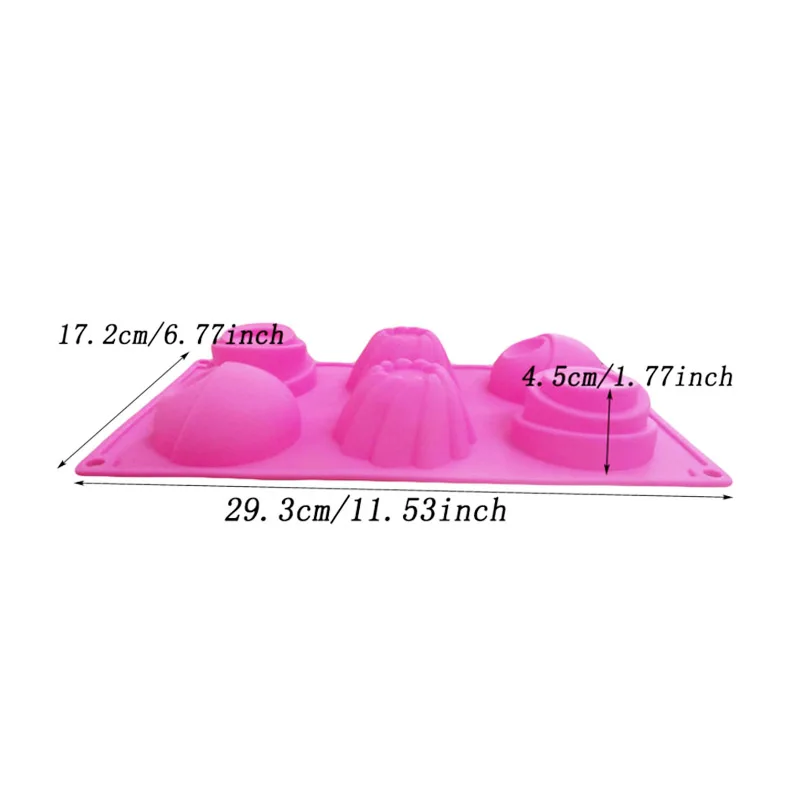 Силиконовая форма для шоколадного торта с 6 отверстиями инструмент выпечки желе