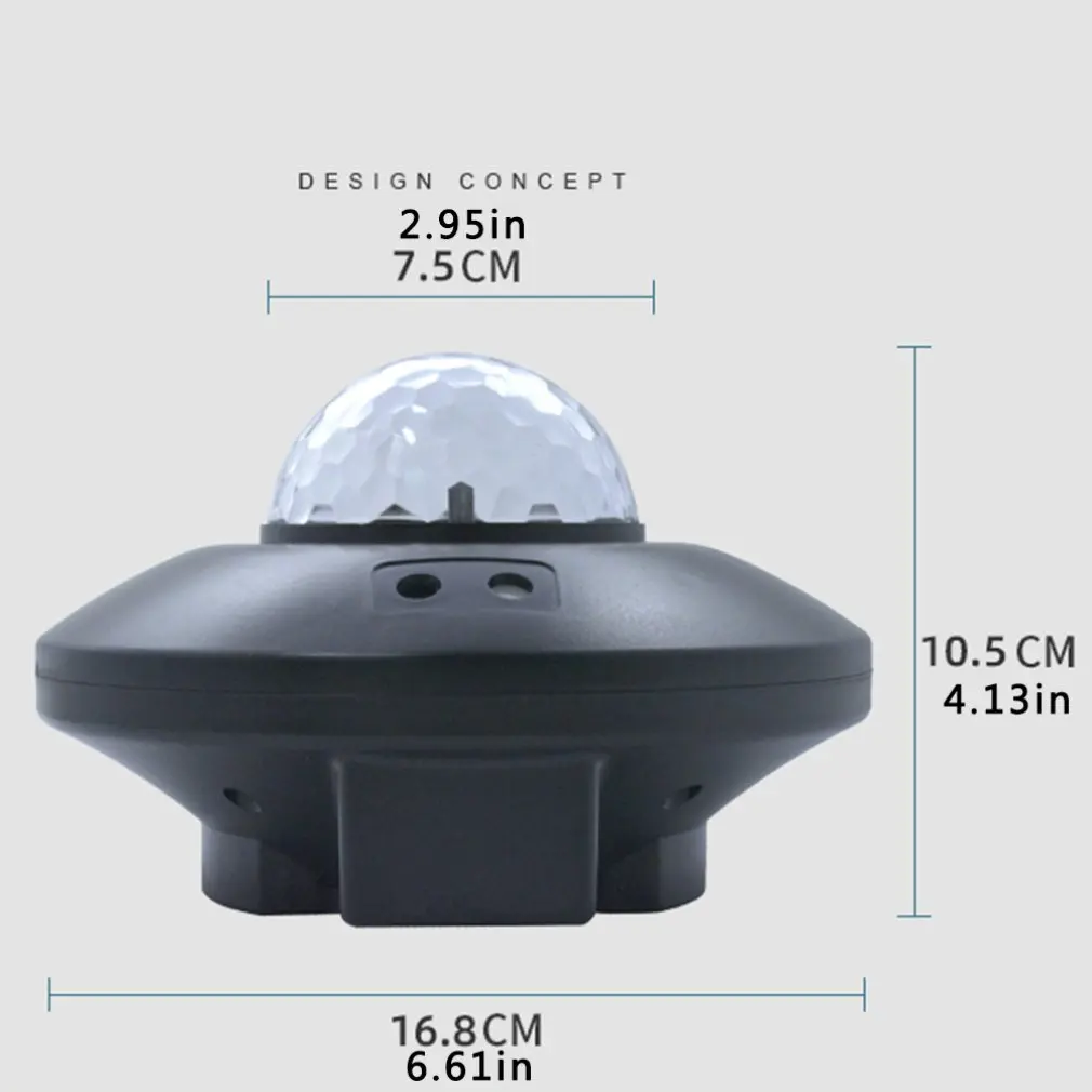 

LED Music Star Projection Lights USB Voice Control Laser portable Laser Lights Starry Flame Watermark Light