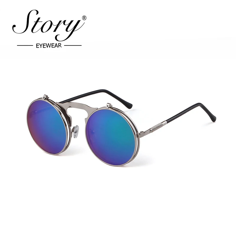 Солнечные очки в стиле панк для мужчин и женщин Модные Винтажные Солнцезащитные