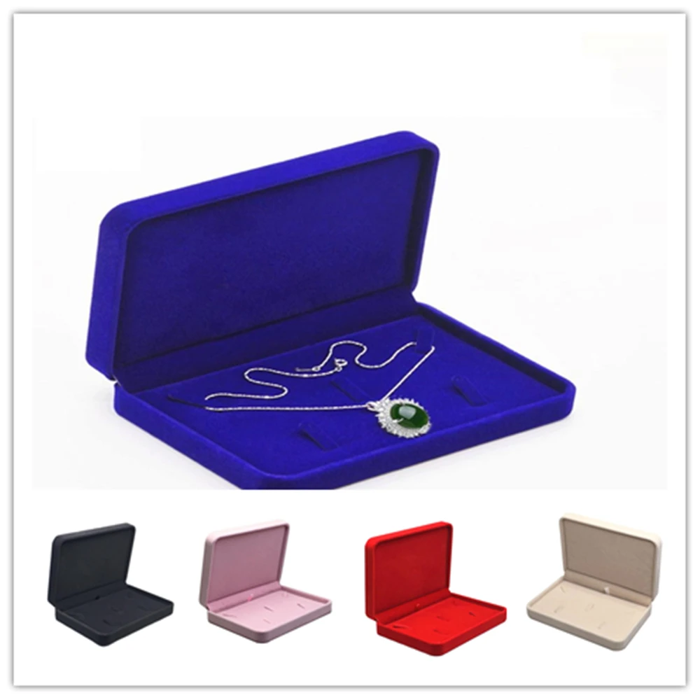 

1pcs Large Velvet Jewelry Box Display Holder Necklace Pendant Storage Gift Boxes Gift Packing Box Wedding Jewelry Organizer Box