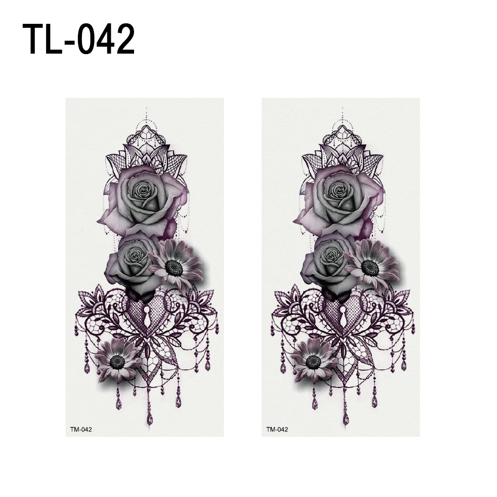 2 листа модный цветок Мультяшные животные Временные татуировки наклейка на тело |