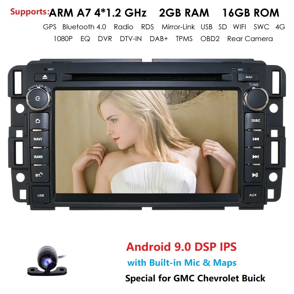 Android 9 0 для Chevrolet Silverado GMC Sierra Yukon Chevy Tahoe Suburban 7 &quotАвтомобильная Стерео Радио DVD gps