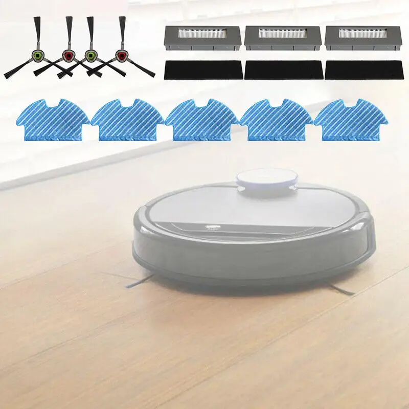 

Filter Side Brush Mop Cloth Sponge Set For Ecovacs Deebot 901 900 Vacuum Cleaner