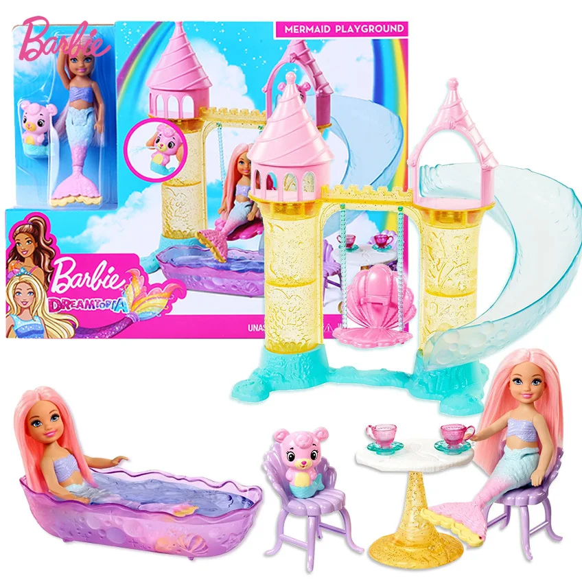 Кукла Барби Dreamtopia игровая площадка русалка игрушечный набор мербер фигурка