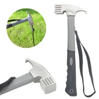 outdoor camping copper hammer tent tarp nails pegs hammer wooden handle outdoor multifunctional tools