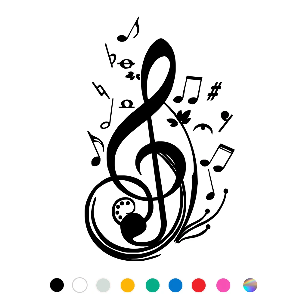 

Автомобильная наклейка Music Note, наклейка для автомобилей, мотоциклов, бампера, окна, двери, кузова ноутбука, гитары, JAYJOE, Прямая поставка, вини...