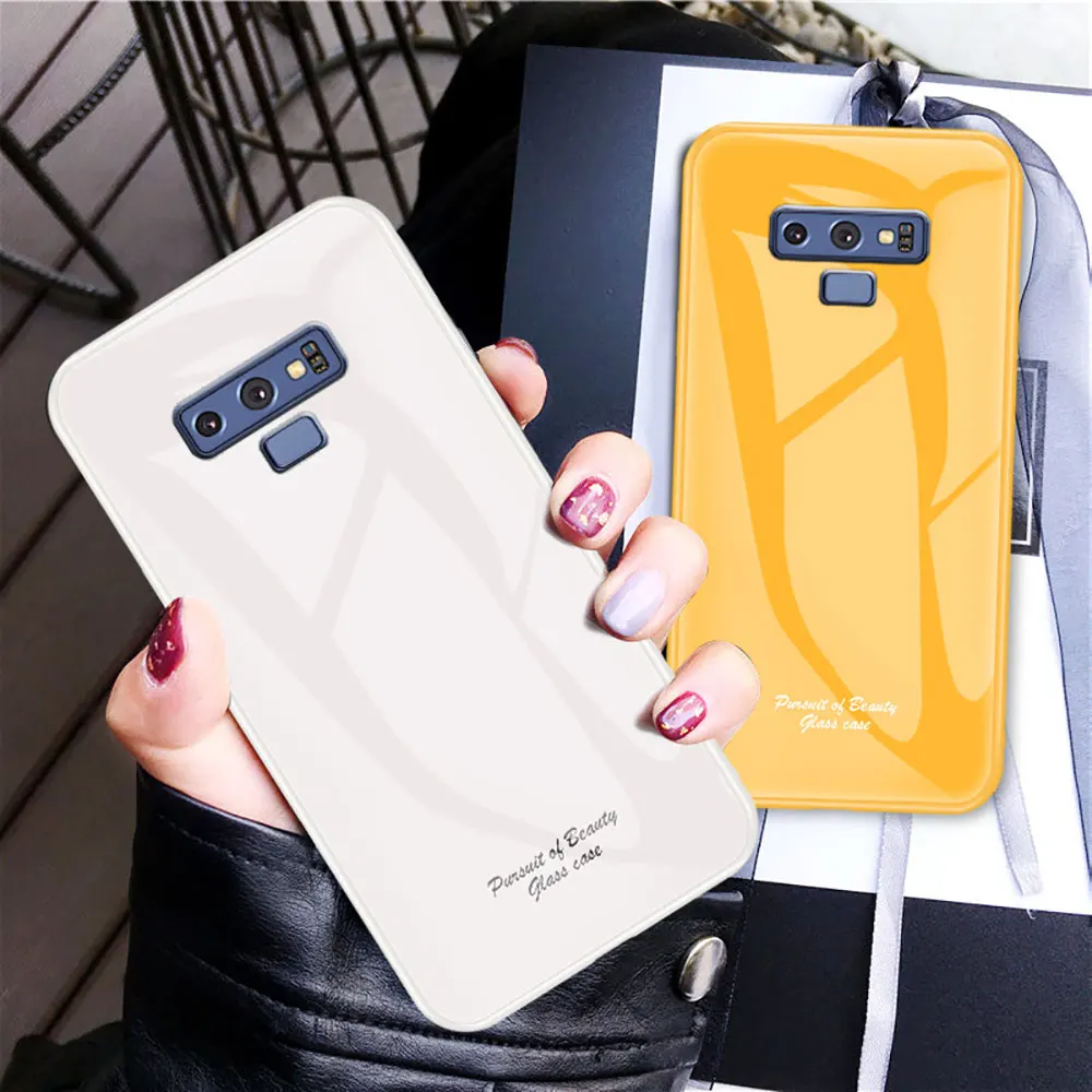 Оригинальный стеклянный чехол для samsung Note 10 Plus 9 8 высококачественные Чехлы Galaxy S9