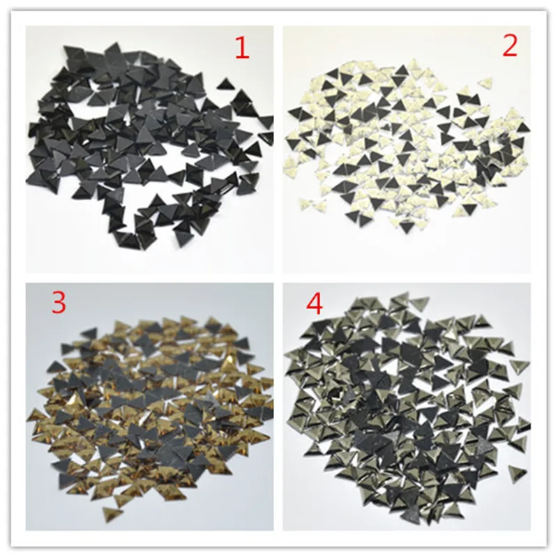 Новые Стразы с горячей фиксацией стеклянные кристаллы треугольные формы железо