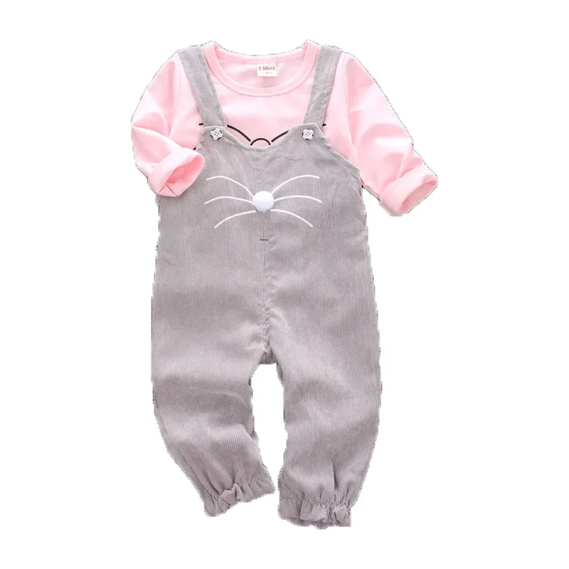 

New Spring Autumn Baby Casual Clothes Kid Boy Cartooon T Shirt Girls Pants 2Pcs/sets Children Toddler Clothing Infant Sportswear