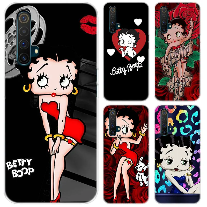 

Cute Cartoon Girl Betty Doll Case For Realme 5 6 7 X7 X50 Q2 Pro XT C3 7I C17 C11 C12 C15 Phone Transparent Silicone Soft Cover
