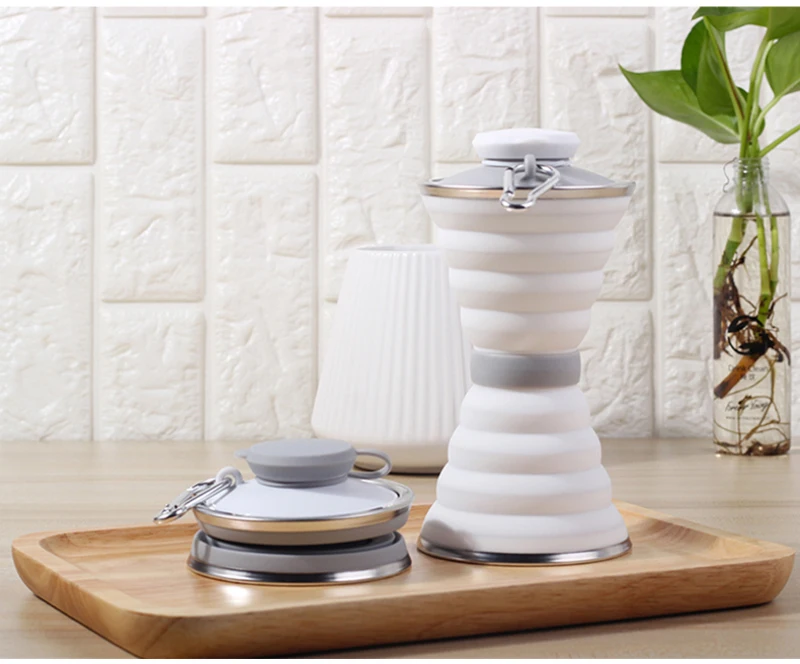 500 мл силиконовая складная бутылка для воды Спортивная телескопическая