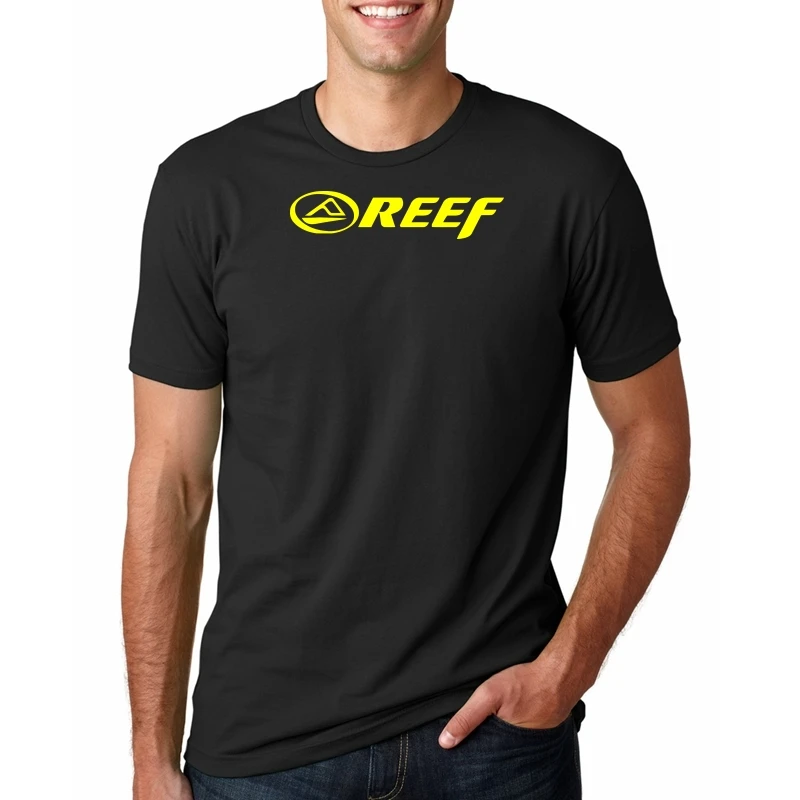 Новинка 2019 Мужская футболка с логотипом Reef Surf Company мягкая хлопковая Футболка