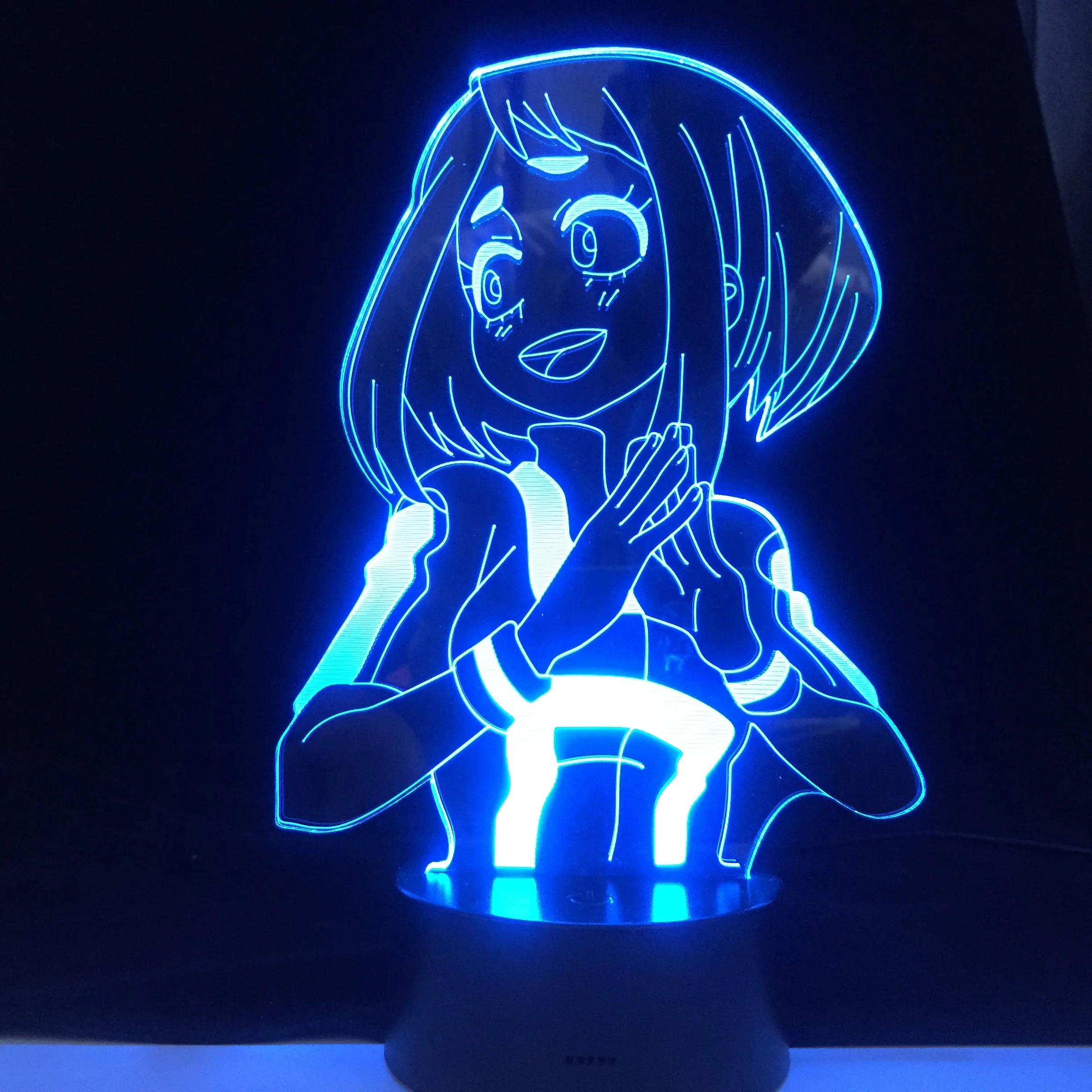 

Ochaco Uraraka Anime Lamp My Hero Academia Boku no LED Nightlights ANIME LAMP Kids Child Boys Bedroom Decor Acrylic Table Lamp