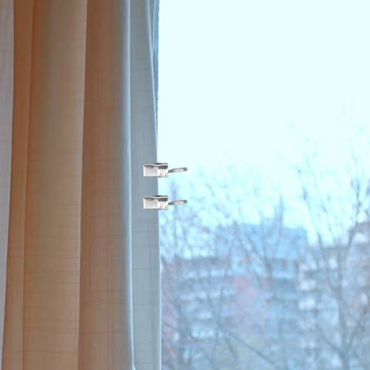 20 шт. Rustproof кольцо для штор сатин никель шторы зажимы с крюком | Дом и сад